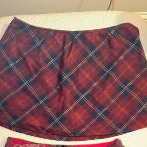 Holiday plaid skort
